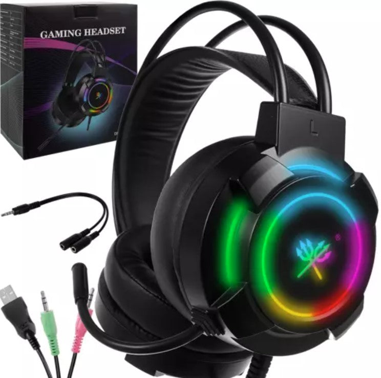 Casti gaming cu microfon, Zola®, frecventa 20-25000 Hz, putere 20 mW, sunet clar,lumini confortabile, volum reglabil, reglabile, 20x18x10 cm, negre Casti gaming cu microfon, Zola®, frecventa 20-25000 Hz, putere 20 mW, sunet clar,lumini confortabile, volum reglabil, reglabile, 20x18x10 cm, negre